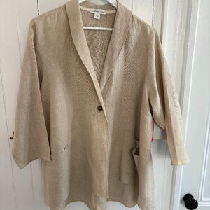 Coldwater Creek Flyaway Summer Jacket 1X New Without Tags